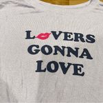 Free Press Purple Lovers Gonna Love Long Sleeve Loose Fit Shirt Women’s Large Photo 1