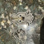 Vintage Torino Pewter Owl Set‎ Brooch Earrings Pin Photo 3