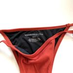 Somerfield Swim ribbed bikini bottom in clay/rust terracotta color Orange Photo 2