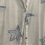 Beach Button Front Cover Up White Size M Photo 1