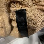 Chico's Cute Chico’s chunky golden flax open weave batwing sweater 3/4 sleeve metallic Photo 3