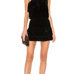 Joie black velvet one shoulder dress Photo 0