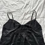 Lands' End Vintage Y2K Womens Large Brat Tank Top Cami Black Lace Fairy 100% Silk Babydoll Photo 6