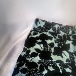 Peace & Pearls Black & Green Foliage Print Pull On Linen Cotton Shorts Sz Large Photo 1