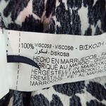 ZARA Black and Cream Leopard Print Top with Mock Neck Style Size Medium Photo 5