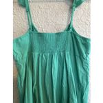Betsey Johnson  Tiered Dress Y2K M‎ Mini Milkmaid Kelly Green Smocked Cottagecore Photo 5