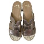 Marc Fisher WOMEN'S SHOES SZ 8.5 GOLD WEDGE SLIP ON ESPADRILLES SANDALS MLROBBYN Photo 2