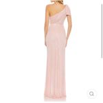 Mac Duggal  Pearl Embellished Soft Tie One Shoulder Gown 93735 baby pink Photo 2