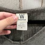 Wrapper Long Sleeve Button Front Ribbed Midi Dress Photo 2