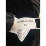 NEW Commense Black Velvet Velour Long Sleeve 1/4 Zip Polo Mini Dress Size XS Photo 2