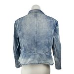 Rebecca Taylor  Women's Blue Long Sleeve Full Zip Moto Biker Denim Jean Jacket S Photo 1