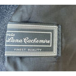 Nordstrom VTG Gallery Virgin Wool Cashmere Coat Black Fur Hood Classic Italy Photo 8