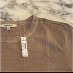 Madewell NWT Cotton Perfect Crewneck Sagebrush T-shirt Small stain Sz XXS Photo 9
