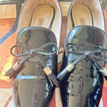 ZARA  Women Basic black patent leather loafers with tassel details Photo 5