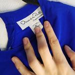 Oscar de la Renta  blue silk blouse size medium Photo 1