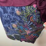 Desigual  Fabiola dress long sleeve maroon tie waist v-neck pattern v-neck small Photo 4