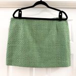 Mango NWT MNG Tweed Mini Skirt Green sz XL Photo 6