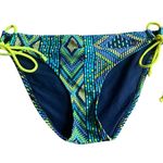 American Eagle Blue / Yellow Printed Swim Bikini Bottom Size Medium Photo 0