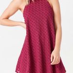 Kimchi Blue Urban Outfitters Cranberry Crochet Lace Halter Neck Sleeveless Mini Sundress Photo 0
