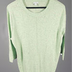 J Jill Colorful Speckled Confetti Sweater XL Pullover Crew Neck Green Soft Rayon Photo 0