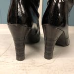 Salvatore Ferragamo Women Sz 7.5 Black Patent Leather Tall Knee High Heel Boot Photo 8
