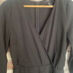 Forever 21  Black 3/4 Sheer Sleeve V Neck Romper Size S Photo 1