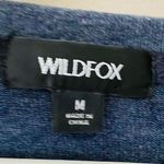 Wildfox ‘Cocktail In My Hand’ Pullover Sweatshirt Blue Sz Medium Photo 5