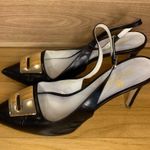 Bruno Magli Amelia Slingback Black Leather Pumps Photo 0