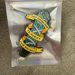 NEW “NOT ENOUGH SAGE FOR YOUR BA” Colorful Enamel Pin with Banner Design Green Photo 0