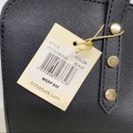 Trina Turk Purse Handbag Satchel Bag Solid Black Noir Floral Lining NWT Photo 4