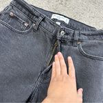 Abercrombie & Fitch Women’s The Baggy Low Rise Jeans Raw Hem in Black 25/0R Photo 9