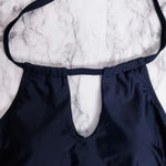 Island Waves Swim Tankini Moorea Adjustable Keyhole Halter Top Black Size 8 Photo 7