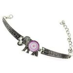 Boutique New Boho Elephant Rhinestone Silver-Tone Bracelet NWT Photo 0
