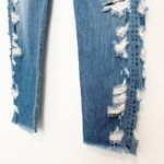 3x1 Higher Ground Distressed Ankle Shredded Boyfriend Jeans Punk Grunge Blue 25 Photo 3