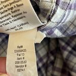 Eddie Bauer Plaid Flannel Shirt Womens Size S Purple White Button Front Pockets Photo 10