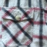 ZARA  Cream Red Black Plaid Overshirt Shacket Jacket Photo 3