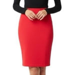 St. John  Santana Sweater Pencil Skirt Orangey Red
Size 2 Photo 0