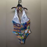 NWOT Tropical Print Halter Swimsuit SZ Photo 7
