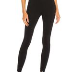 We Wore What  Seamless Ribbed Leggings Black High Waisted Stretch Revolve M NWT Photo 1