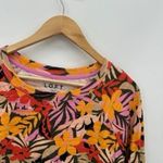 Ann Taylor Loft Womens Tropical Sweatshirt Size M Bright Spring Career Office Weekend Top Photo 4