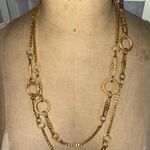 Designer Luxury Boho Preppy Gold Tone Y2K Boutique Statement Chain Necklace Photo 2
