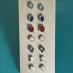 Loft New Outlet Graceful Multi-Color Faux Gemstone Stud Earrings 7 Pair Set Photo 7