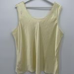 Serenada Pale Yellow Satin Tank Top Sleepwear Size 2X 22/24 Plus Photo 0