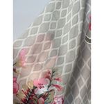 Limelight Embroidered Beige Short Silk Kurti Tunic Dress L Floral Tropical Light Photo 4