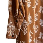 SheIn Long Sleeve Auburn White Floral Print & Black Bow Mini Dress Size M Photo 5