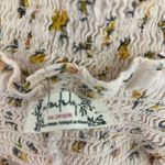 Free People Smocked Bella Mini Dress Small Ivory Floral Photo 11