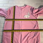 Nick & Nora Pajamas One Piece Womens XL Pink Bunny Rabbit Easter Footie Fleece Photo 7