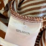 Jane and Delancey  Striped Button Down Shirt in Brown and White Photo 4