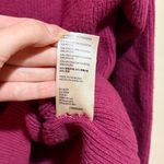 Free People Softly Structured Knit Tunic Turtleneck Sweater Oversized Berry XS Photo 8