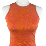 Motel Rocks Retro Orange Pink Trippy Waves Ruched Bodycon Tank Mini Dress XS Photo 6